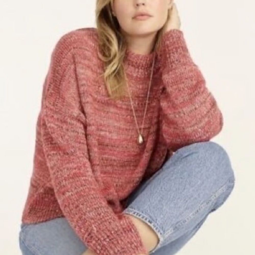 J. Crew Women's Space Dyed Pink Sweater